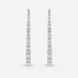 Classic Drizzle Diamond Drop Earrings 14K White Gold