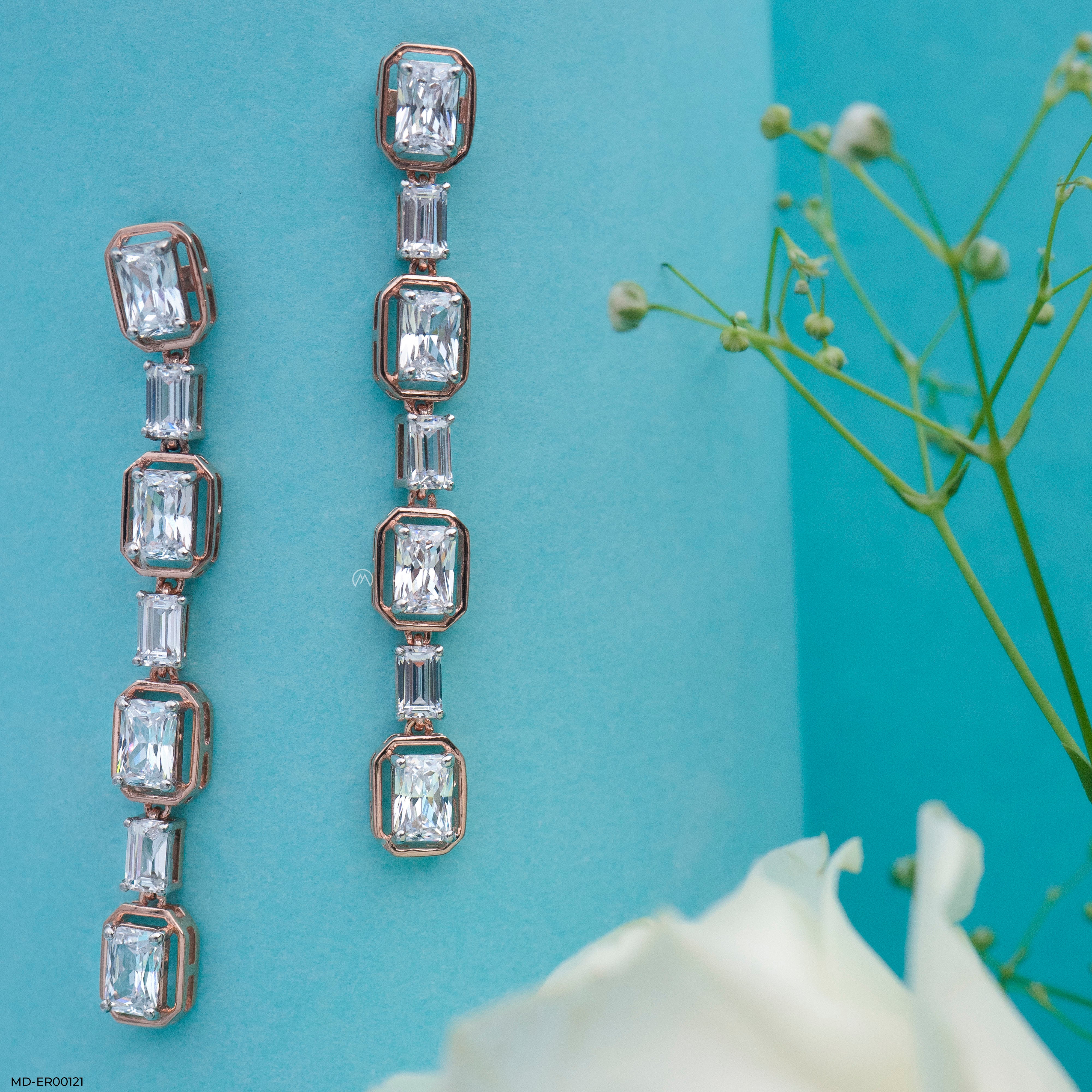 Glimmering Long Earrings