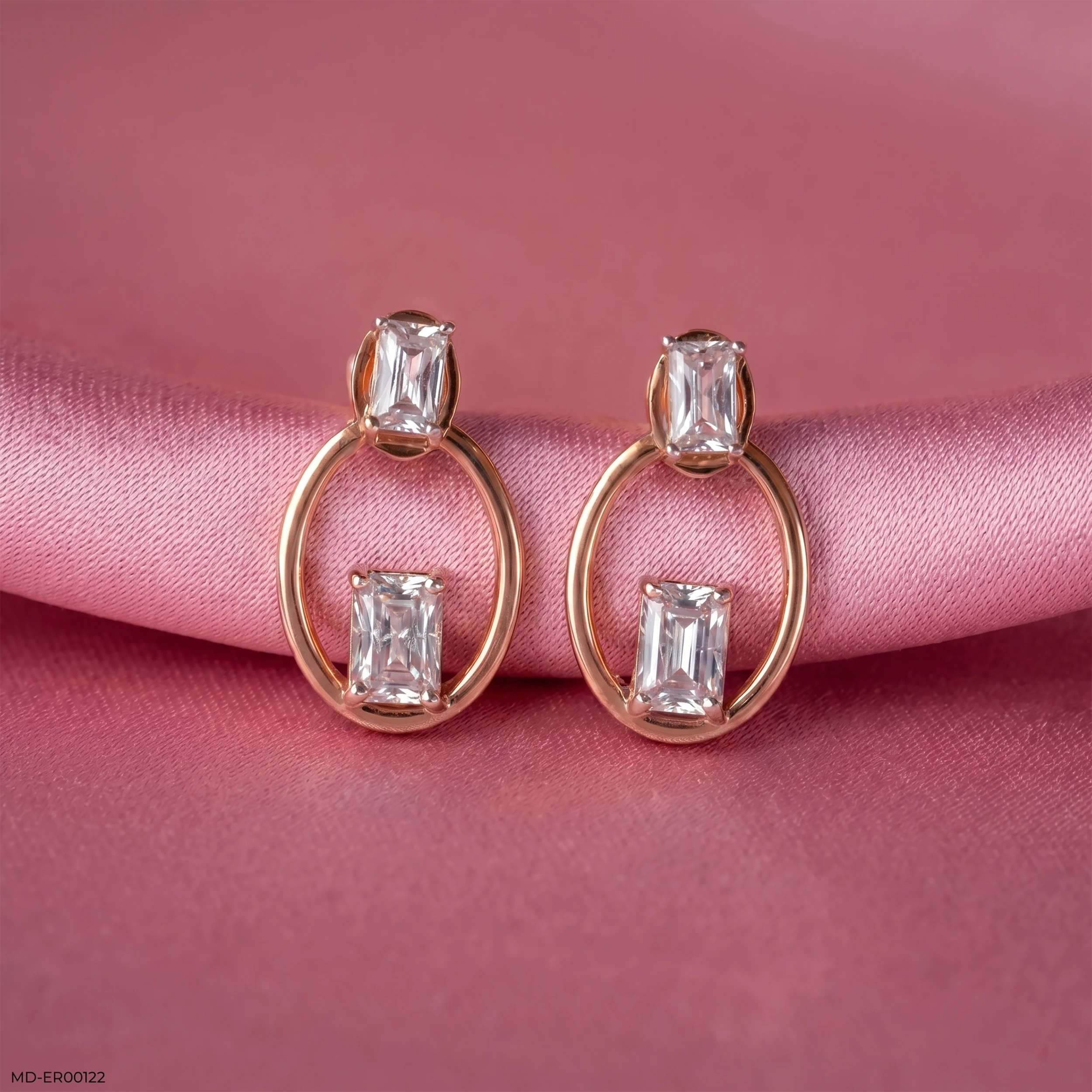 Motile Detachable Diamond Studs 9K Rose Gold