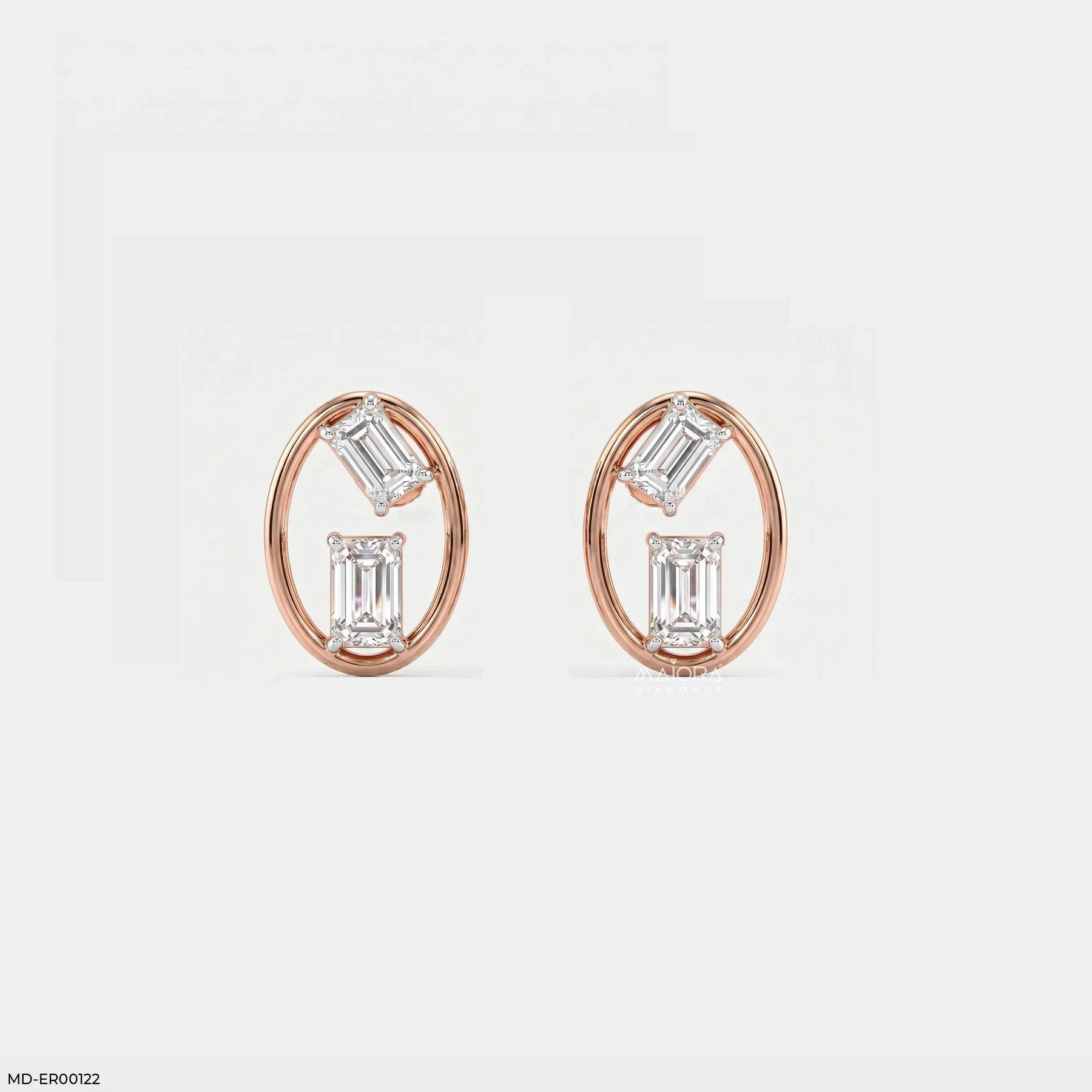 Motile Detachable Diamond Studs Platinum 950