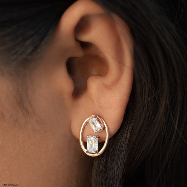 Motile Detachable Diamond Studs 14K Yellow Gold