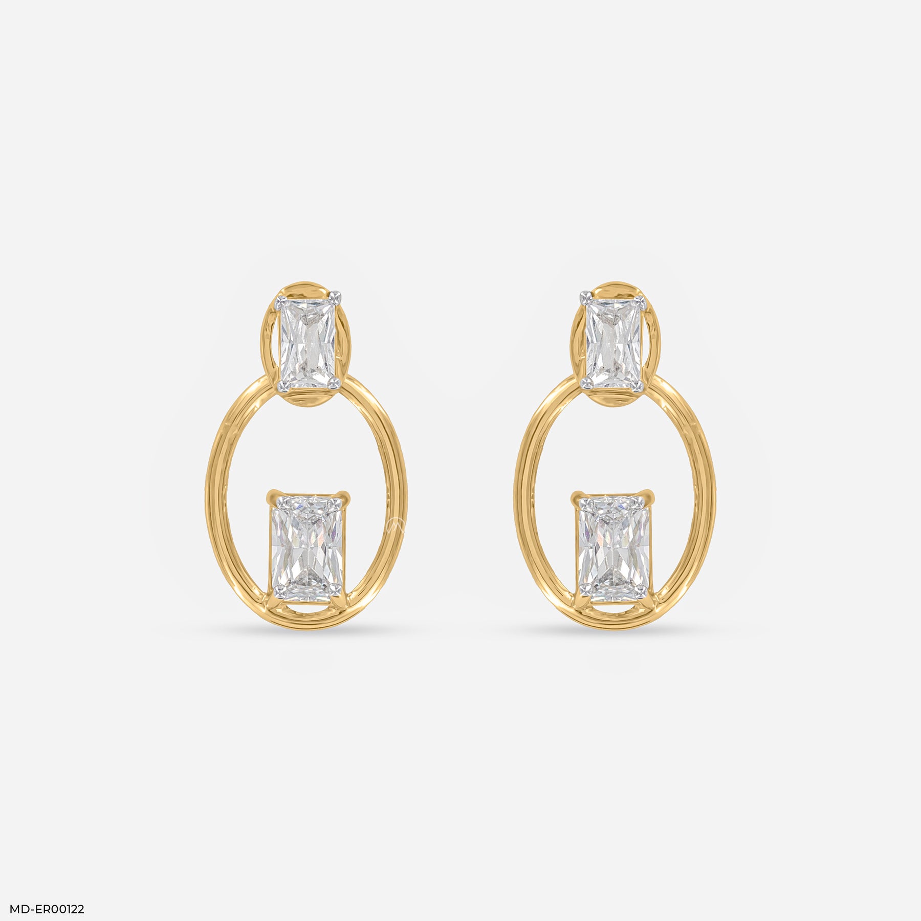 Motile Detachable Diamond Studs 14K Yellow Gold