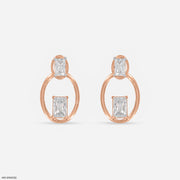 Motile Detachable Diamond Studs 9K Rose Gold
