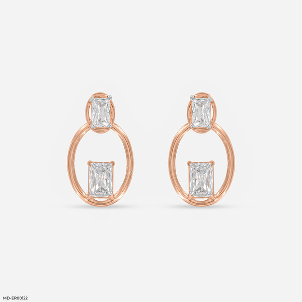 Motile Detachable Diamond Studs 18K Rose Gold
