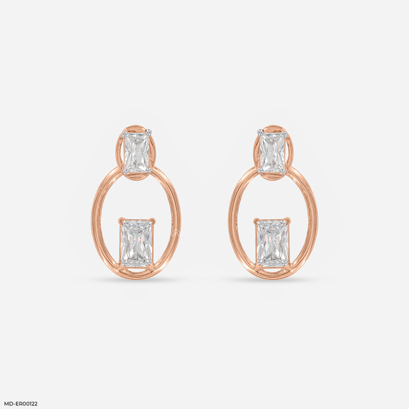 Motile Detachable Diamond Studs 14K White Gold