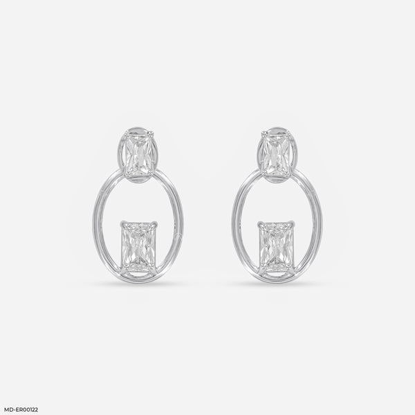 Motile Detachable Diamond Studs 14K White Gold