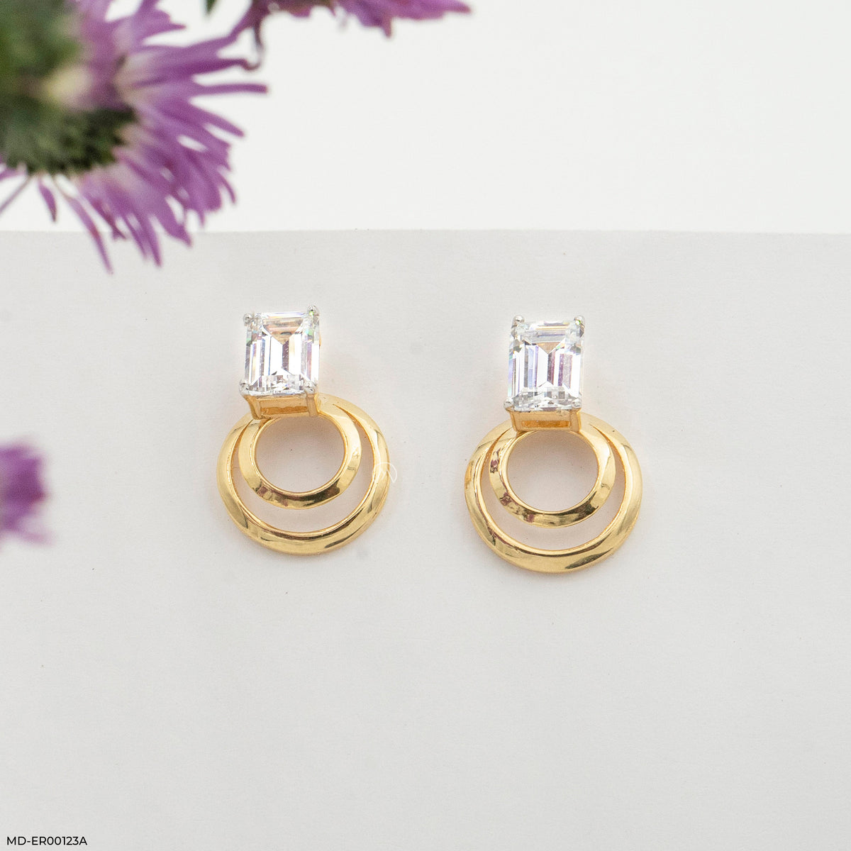 1.5 Carat Baguette Detachable Earrings
