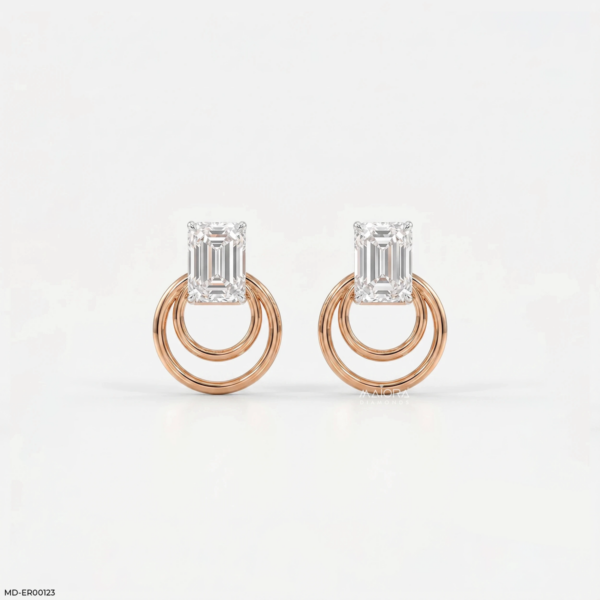 1.5 Carat Baguette Detachable Earrings
