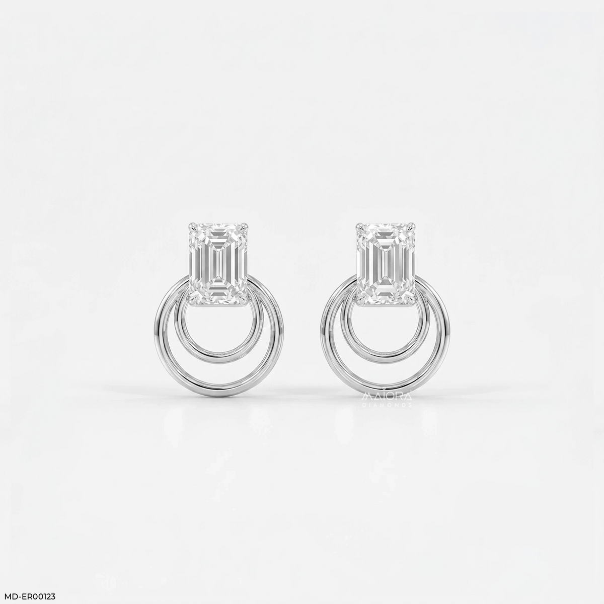 1.5 Carat Baguette Detachable Earrings