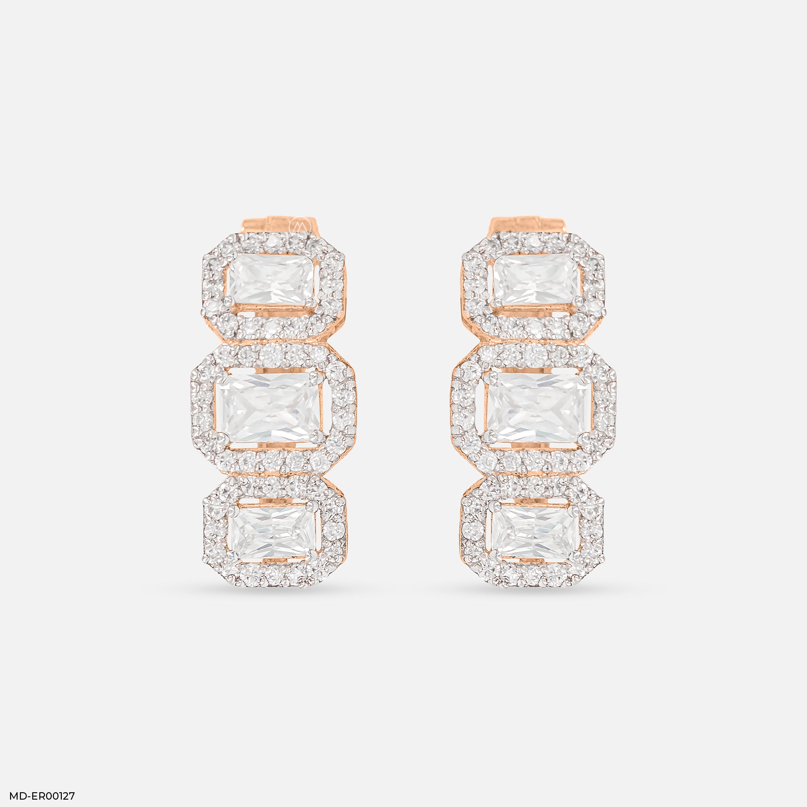 The Happy Tiara Hoops 18K Rose Gold