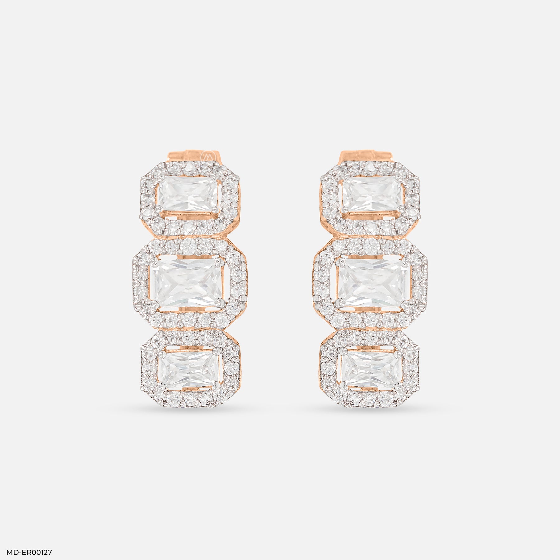 The Happy Tiara Hoops 18K Rose Gold