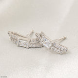 0.50 Carat Duo Radiant Earrings 14K Rose Gold