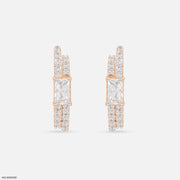 0.50 Carat Duo Radiant Earrings 14K Rose Gold