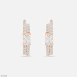 0.50 Carat Duo Radiant Earrings 14K Rose Gold