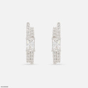 0.50 Carat Duo Radiant Earrings 14K White Gold