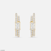 0.50 Carat Duo Radiant Earrings 9K Yellow Gold
