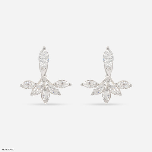 The Glistening Detachable Earrings 9K White Gold