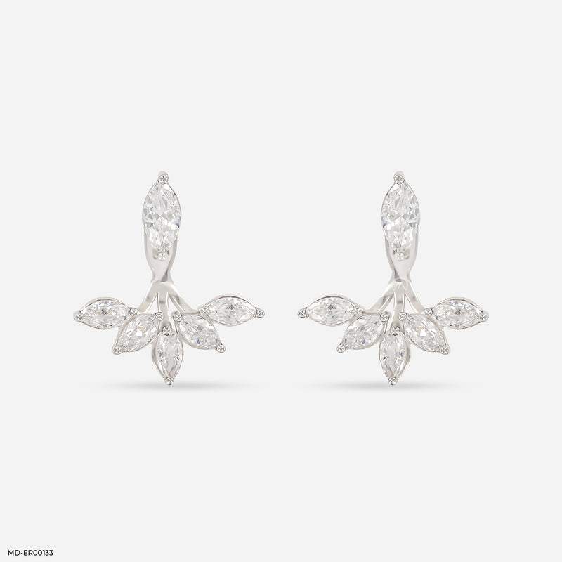 The Glistening Detachable Earrings 9K White Gold