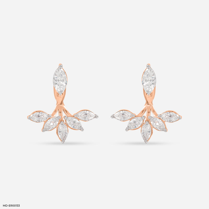 The Glistening Detachable Earrings 14K White Gold