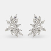Alluring Marquise Daimond Earrings Platinum 950