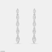 Dazzle Line Earrings Platinum 950