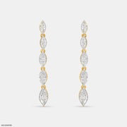 Dazzle Line Earrings 18K Yellow Gold