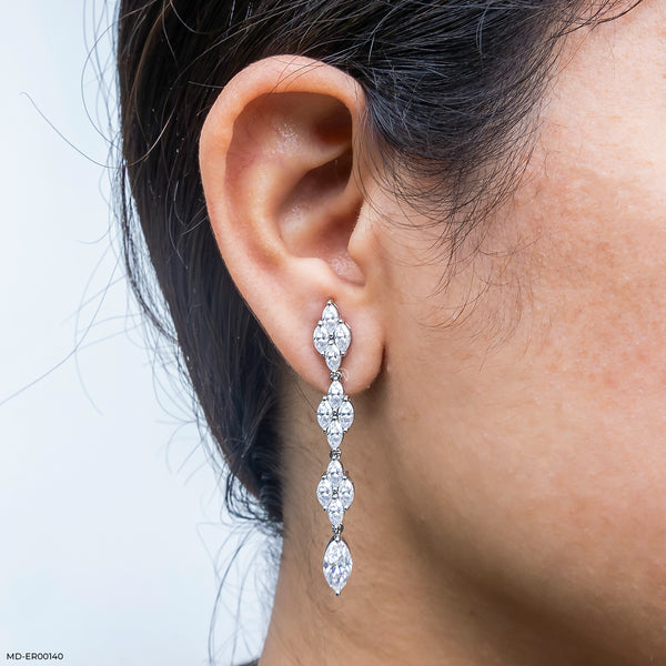 Shiny Line Earrings 14K Rose Gold
