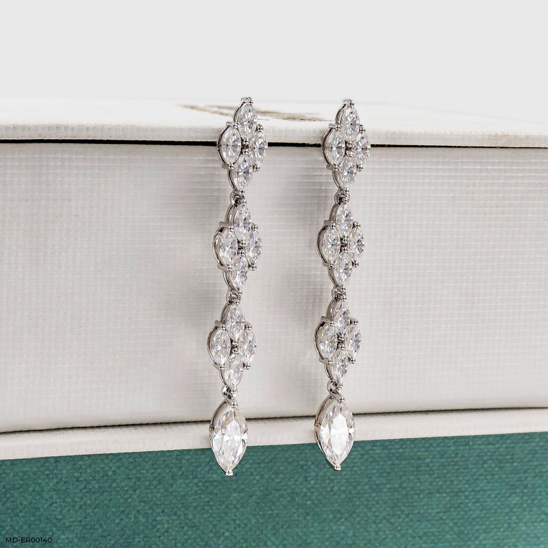 Shiny Line Earrings 14K Yellow Gold