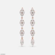 Shiny Line Earrings 9K Rose Gold