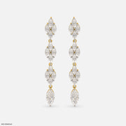Shiny Line Earrings 9K Yellow Gold