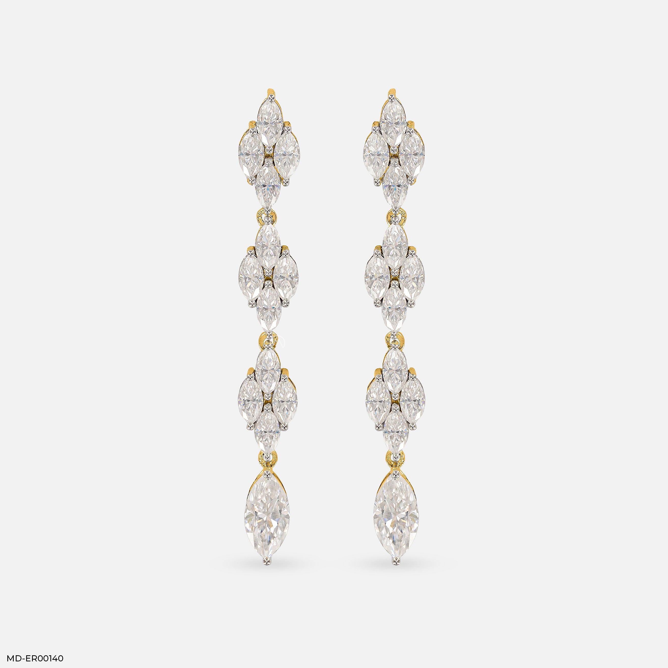 Shiny Line Earrings 18K Yellow Gold