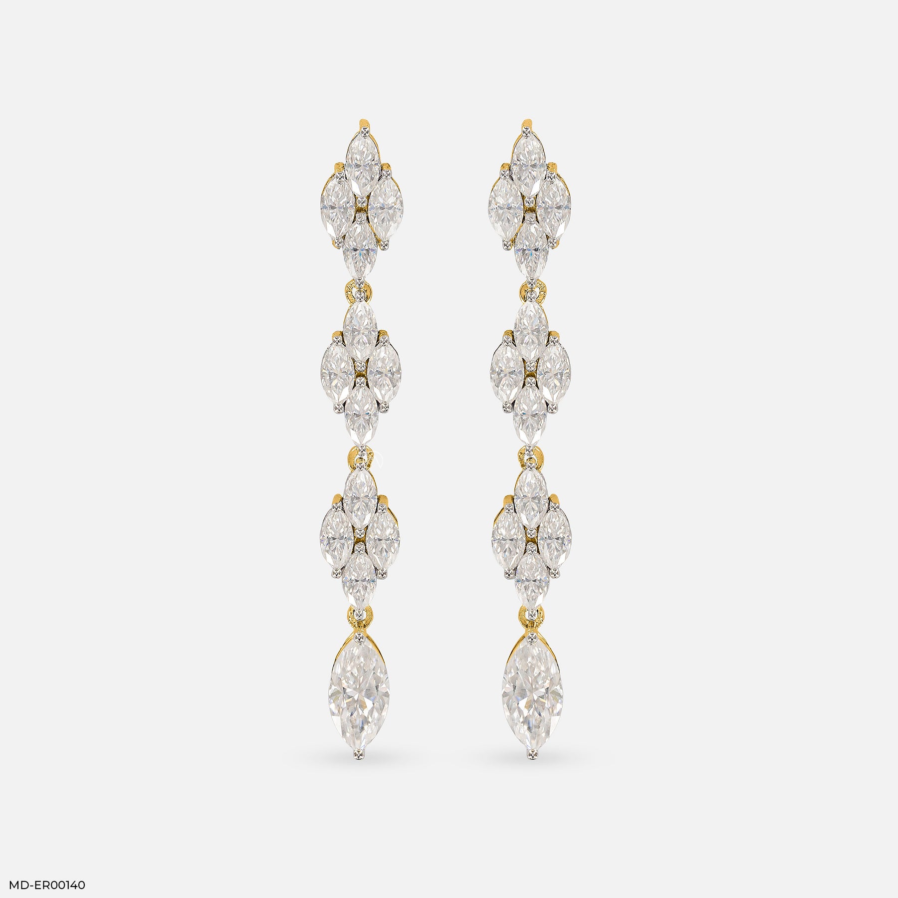 Shiny Line Earrings 14K Yellow Gold