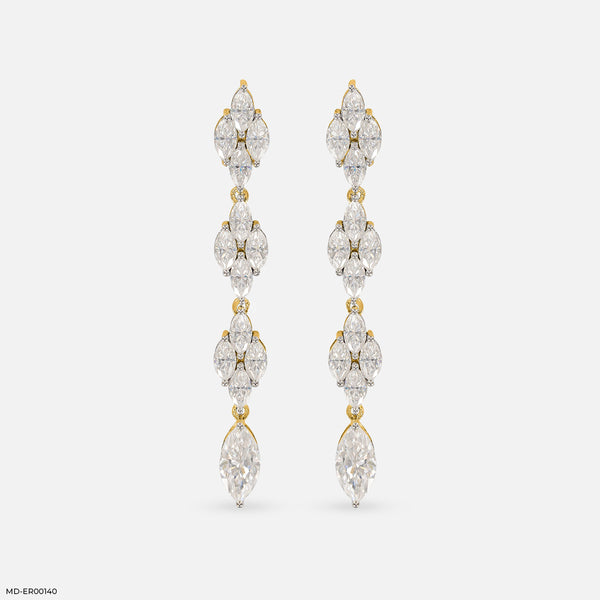 Shiny Line Earrings 18K Yellow Gold