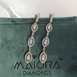 Amusing Drop Earrings 14K White Gold