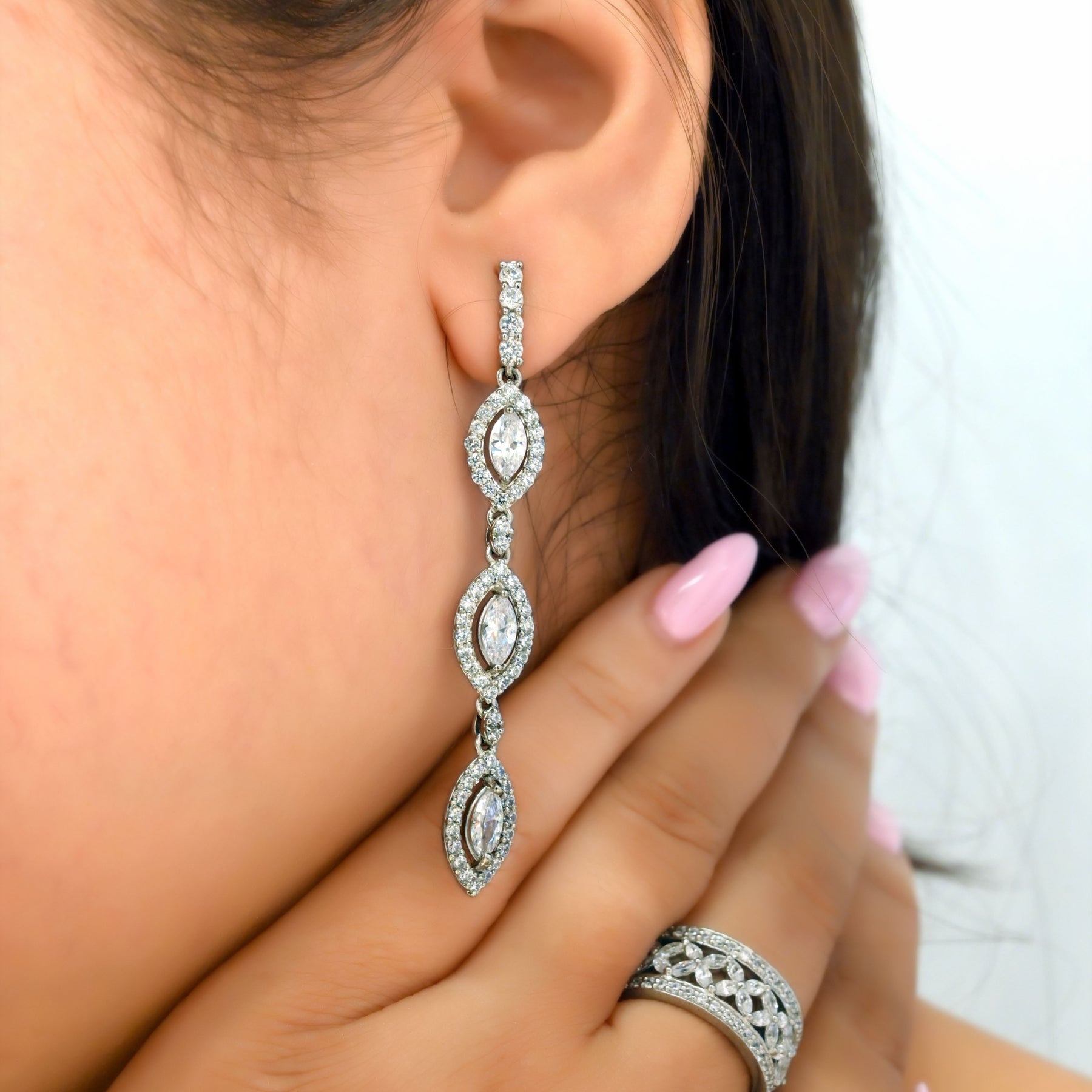 Amusing Drop Earrings 14K Rose Gold