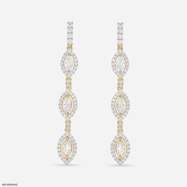 Amusing Drop Earrings 14K Yellow Gold