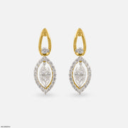 0.75 Carat Diamond Eye Earrings 9K Yellow Gold