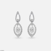 0.75 Carat Diamond Eye Earrings Platinum 950