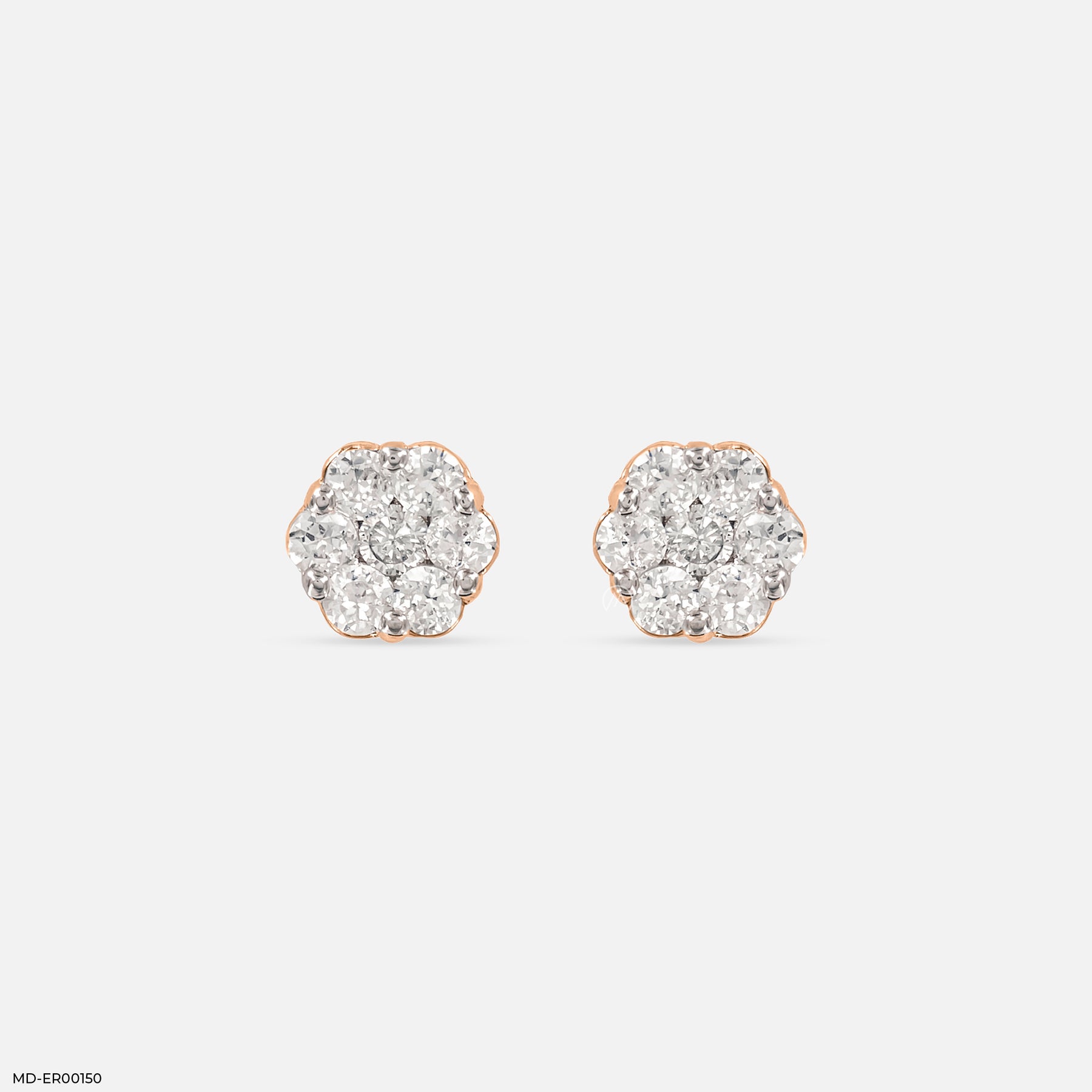 The Diamond Blossom Studs 18K Rose Gold