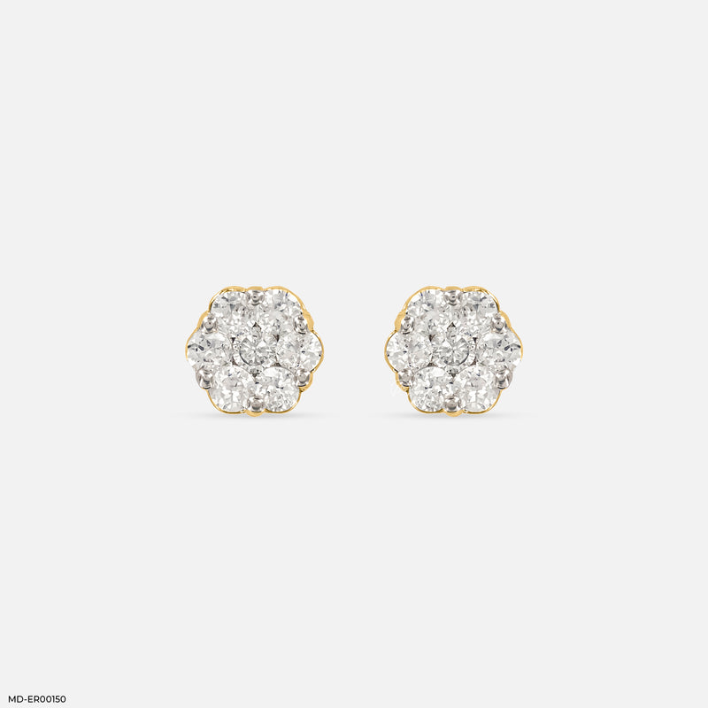 The Diamond Blossom Studs Platinum 950
