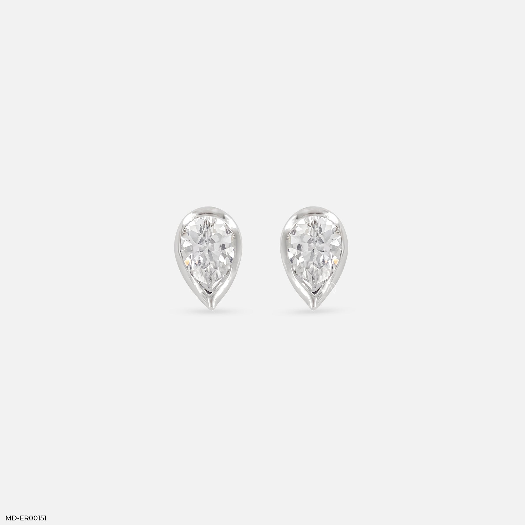 1 Carat Crystal Drop Earrings Platinum 950