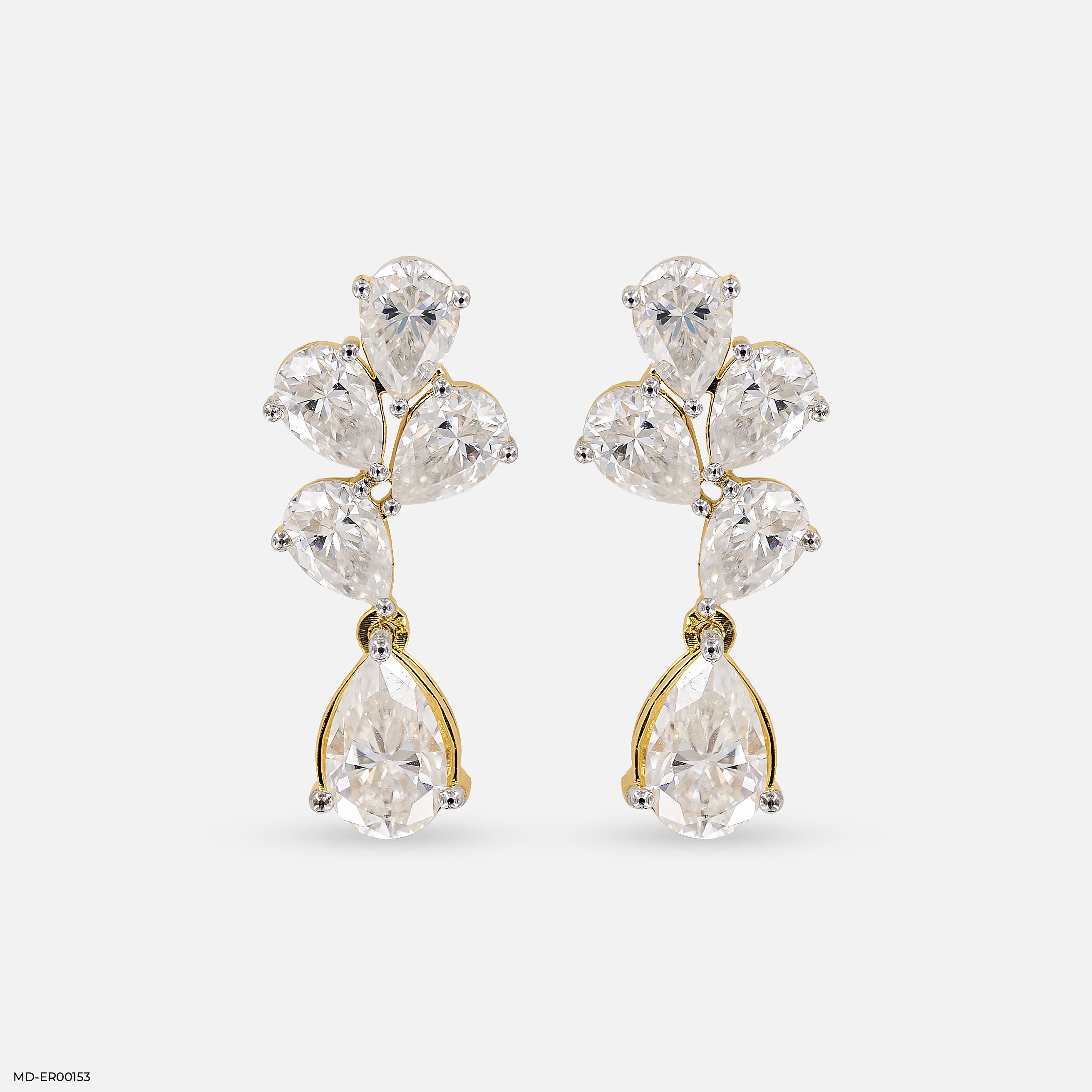 2 Carat Pear Drop Stella Earrings