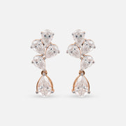 2 Carat Pear Drop Stella Earrings 14K Rose Gold