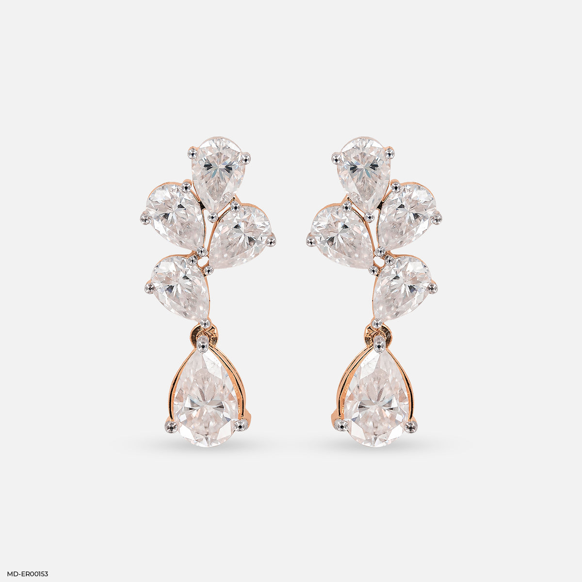 2 Carat Pear Drop Stella Earrings