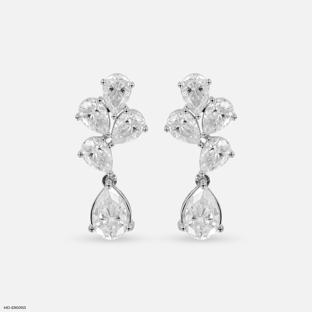 2 Carat Pear Drop Stella Earrings