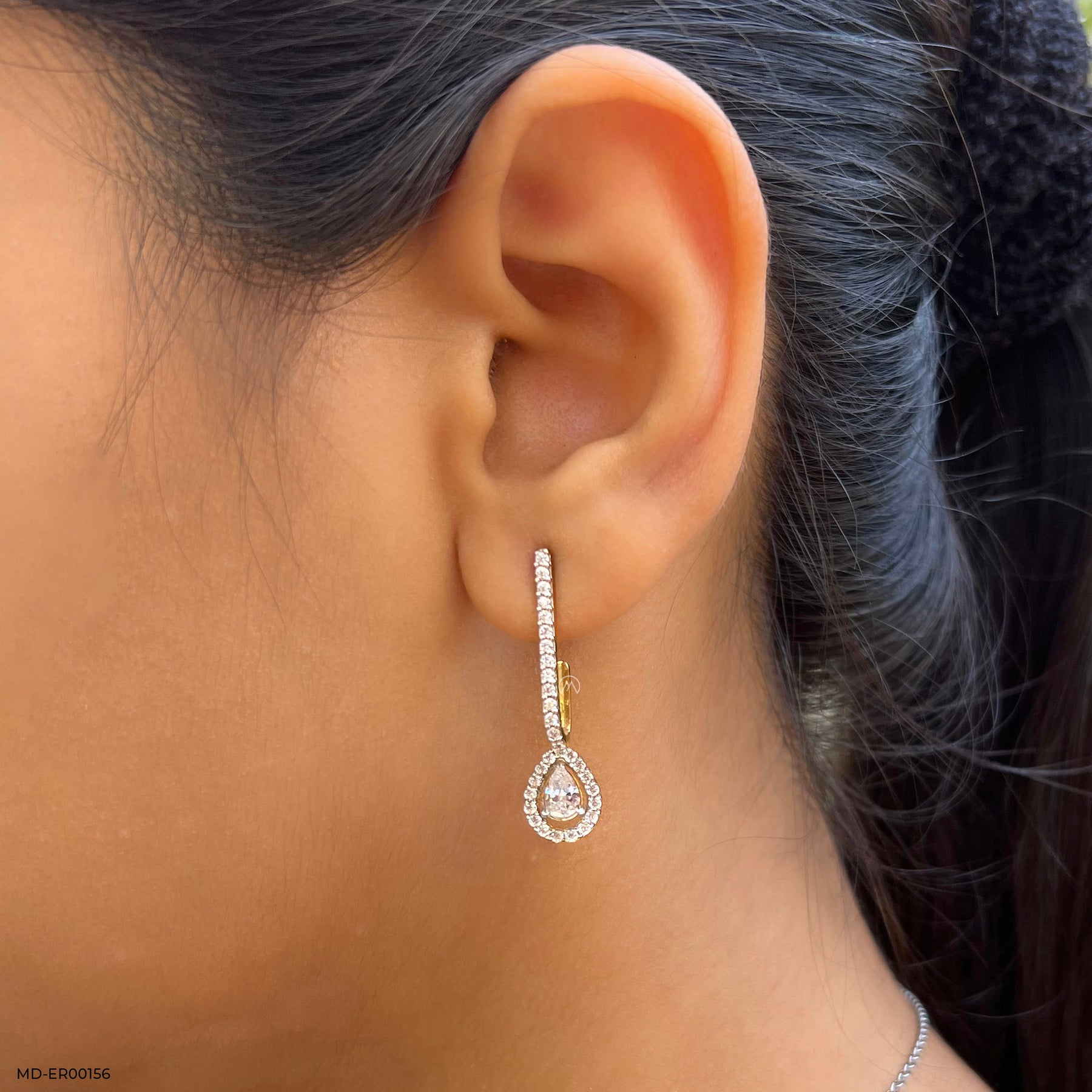 The Lavish Pear Hoops 14K Rose Gold