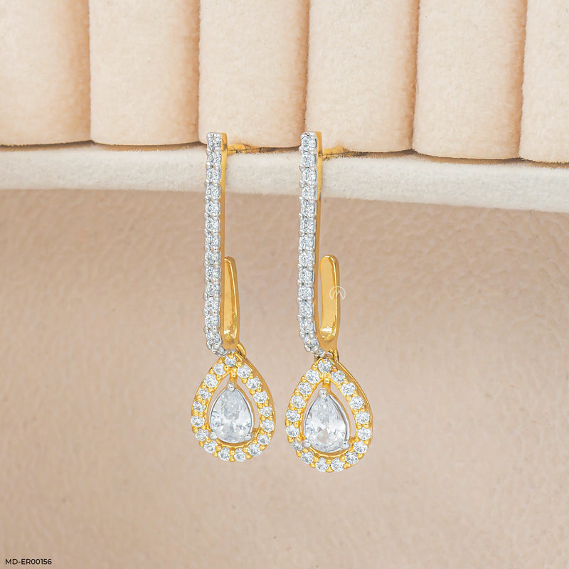 The Lavish Pear Hoops 14K Rose Gold