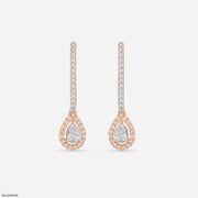 The Lavish Pear Hoops 9K Rose Gold