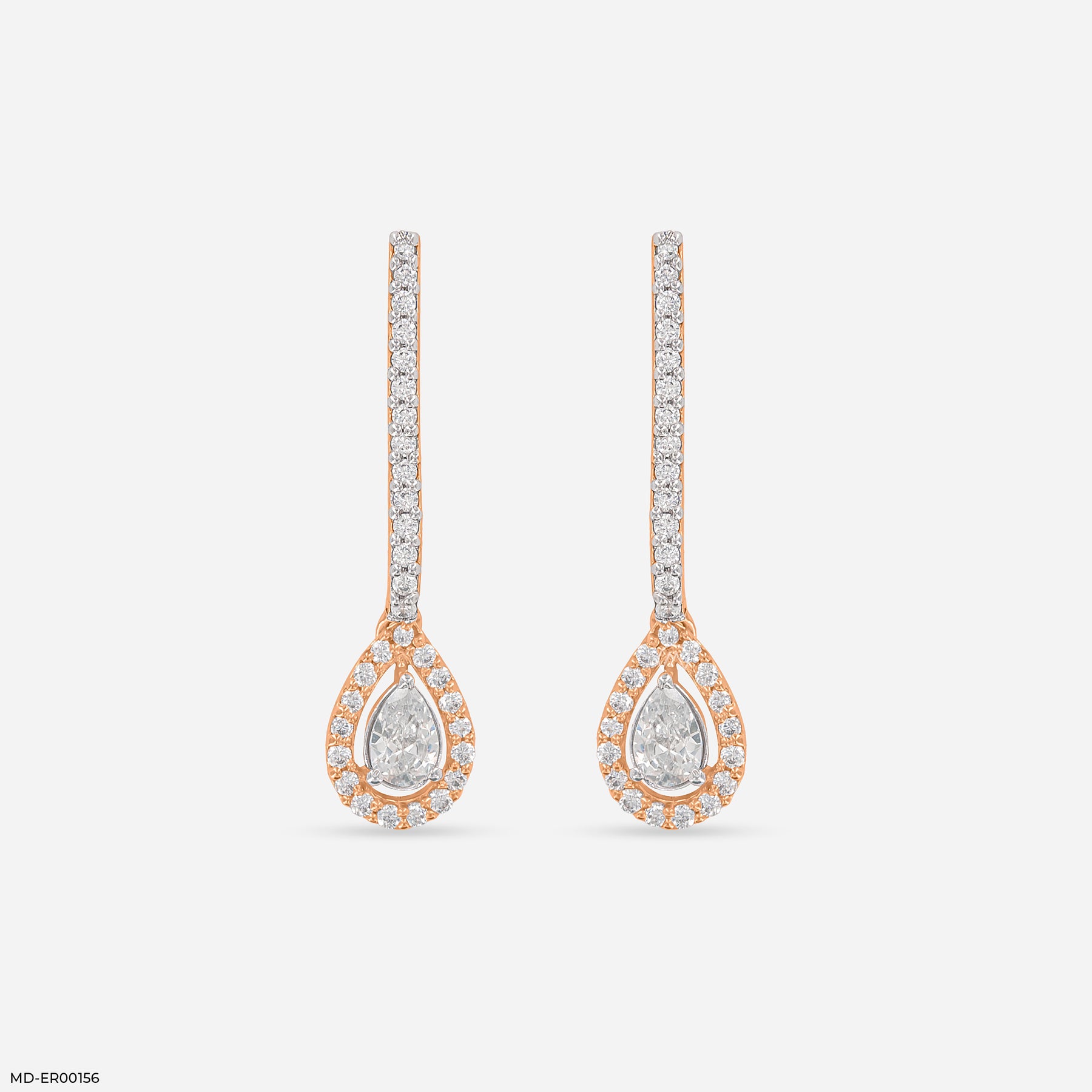 The Lavish Pear Hoops 14K Rose Gold