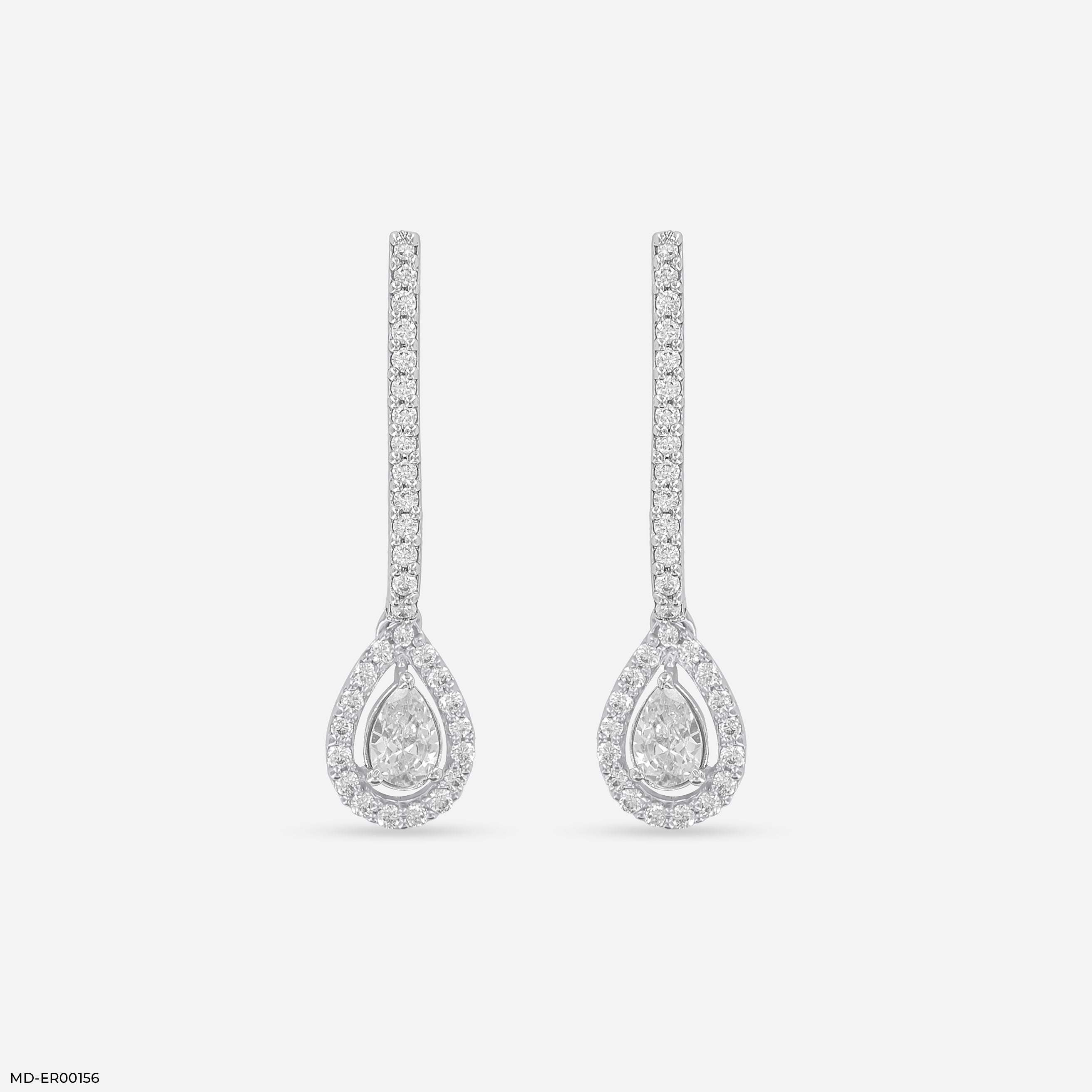 The Lavish Pear Hoops Platinum 950